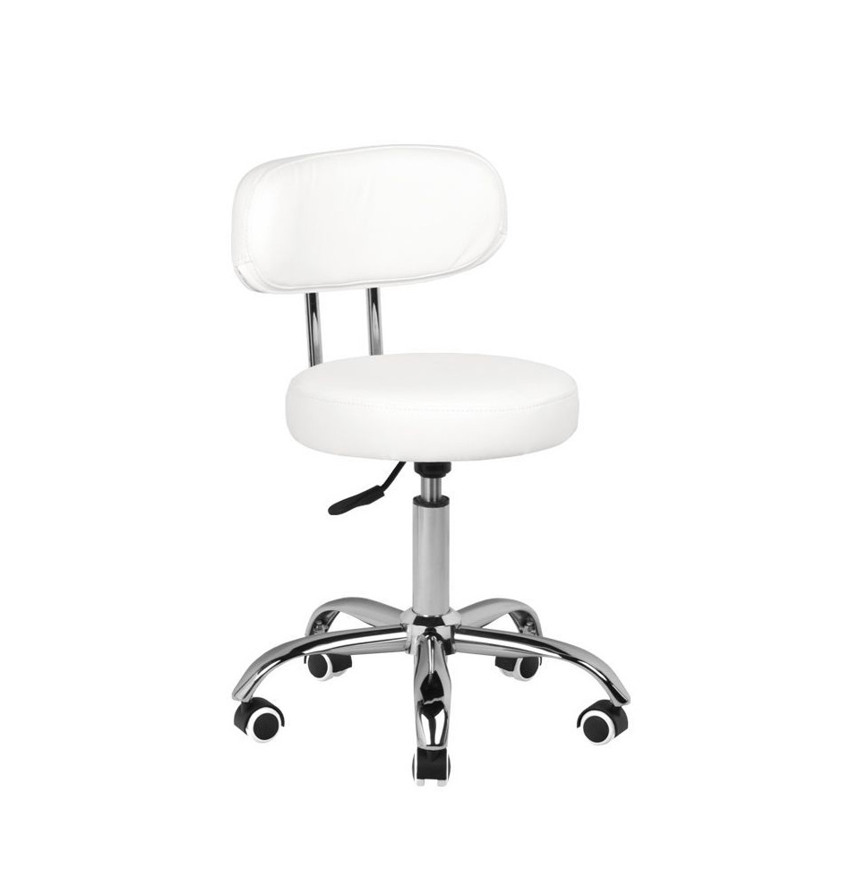 Kozmetická taburetka na pedikúru a-007 biela