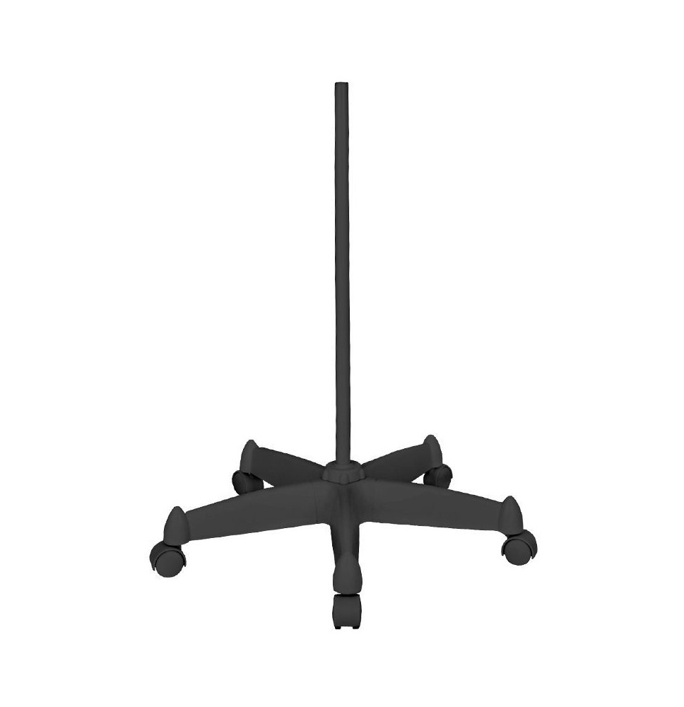 Stojan na lampu s lupou v čiernej farbe