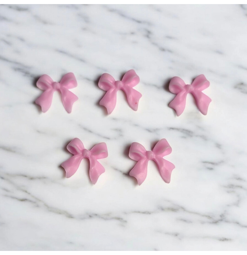 Ozdoba mašličky ružové 5ks