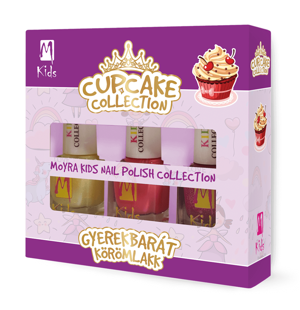Moyra KIDS CUPCAKE collection Detský lak sada 3x7