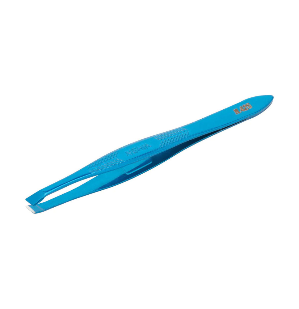 Elegantná skosená pinzeta NGHIA N.425 modrá