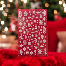 Nálepky na nechty vločky biele F895