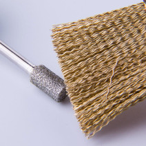 Čistiaca kefa na brúsny nástavec - mosadz