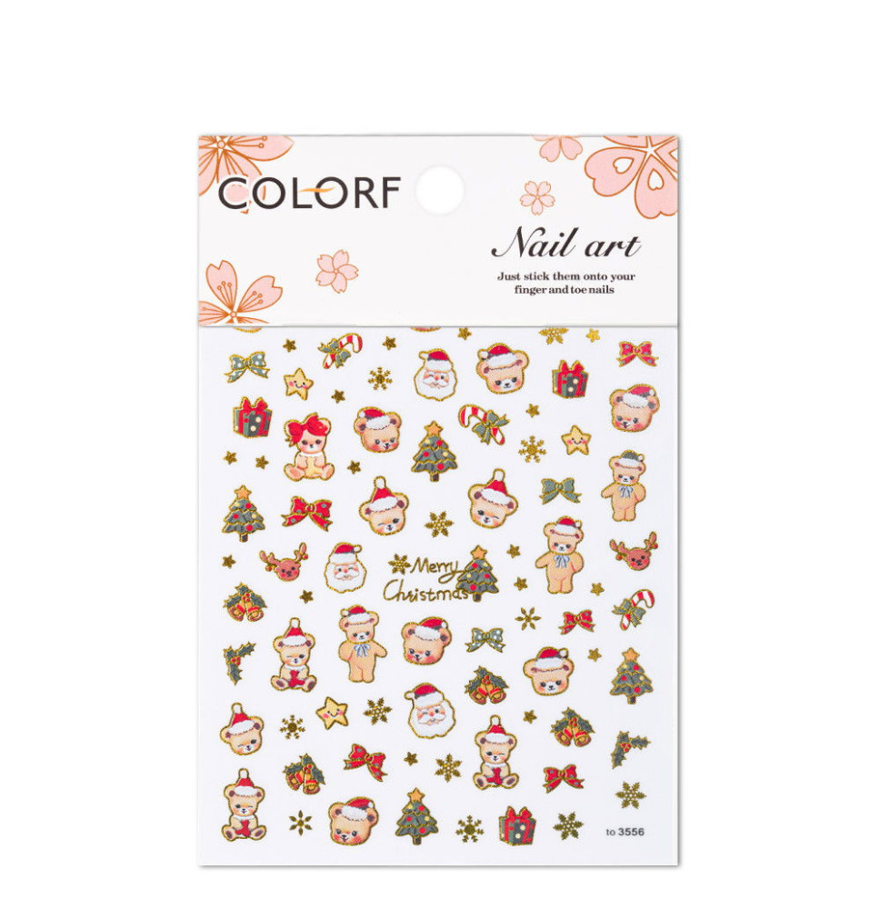 Samolepiace Vianočné Nálepky na Nechty 3556