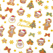 Samolepiace Vianočné Nálepky na Nechty 3556