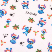 Vianočné samolepiace nálepky na nechty JO-2583 s motívom Stitch