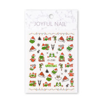 Samolepiace nálepky na nechty Grinch JO-2580