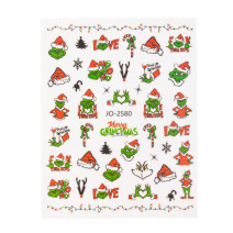 Samolepiace nálepky na nechty Grinch JO-2580