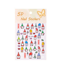 Samolepiace 5D nálepky na nechty SD-1574 s vianočnými motívmi