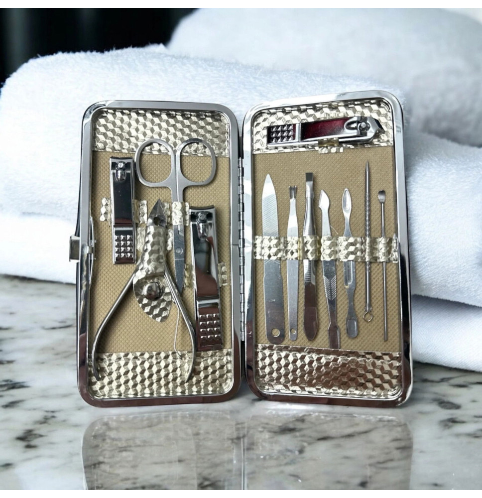 Sada na manikúru s púzdrom Basic – 9-dielny set