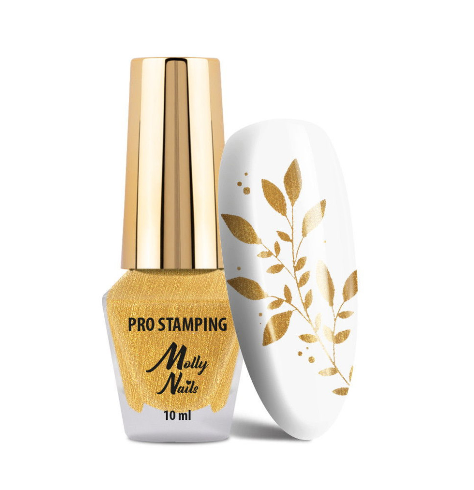 Molly lak na pečiatkovanie zlatý 04 PRO 10ml