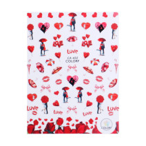 Nálepky na nechty srdiečka, mašle, love CA-432