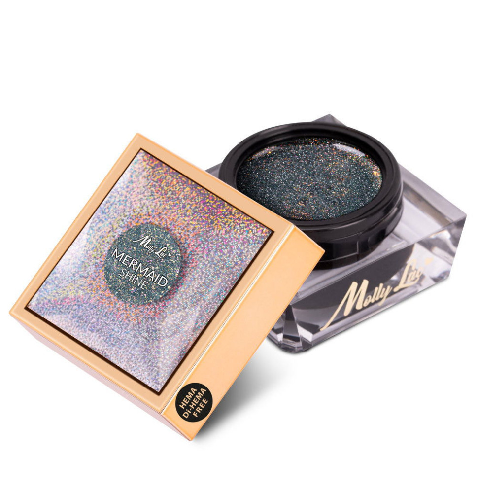 Stavebný gél na nechty MollyLac Mermaid Shine 15g – Hema Free