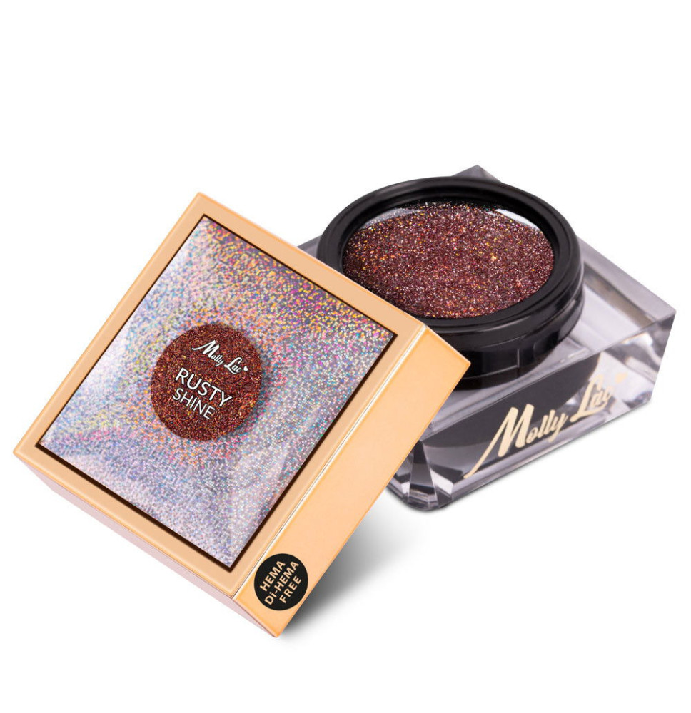 Stavebný gél na nechty MollyLac Rusty Shine 15g – Hema Free