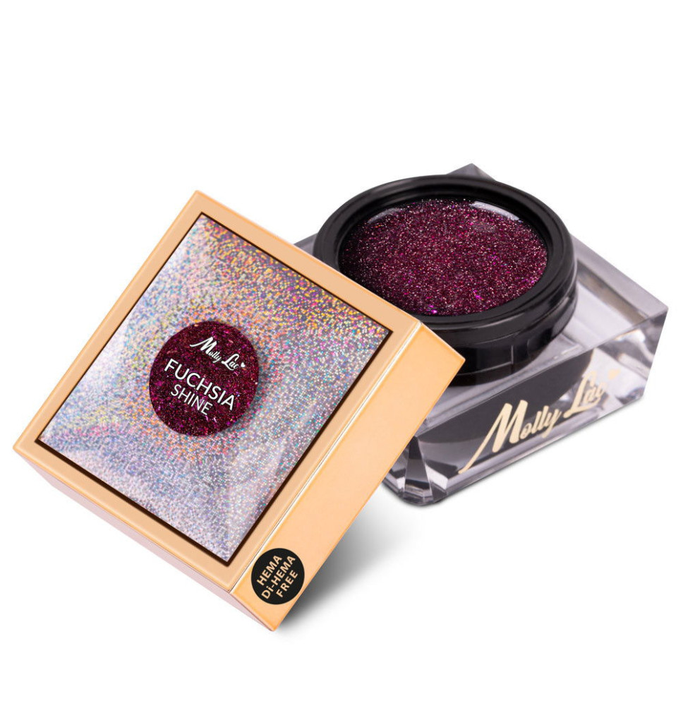 Stavebný gél na nechty MollyLac Fuchsia Shine 15g – Hema Free