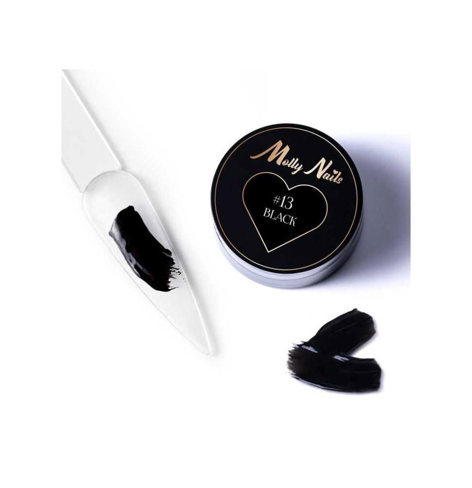 Pasta na zdobenie nechtov ProArt Paste Molly Lac 5g Č.13 čierny gél