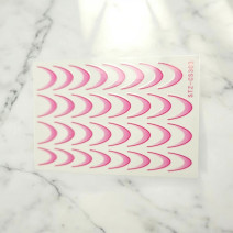 Gradientové francúzske nálepky na nechty French Ombre ružové CS303