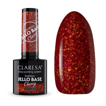 Gél lak CLARESA Rainbow JELLO base cherry 5ml