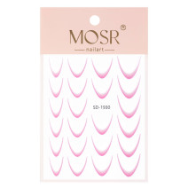 Gradientové francúzske nálepky na nechty French Ombre SD-1930 (ružové)