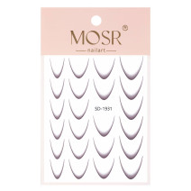 Gradientové francúzske samolepiace nálepky French Ombre SD-1931 (hnedé)