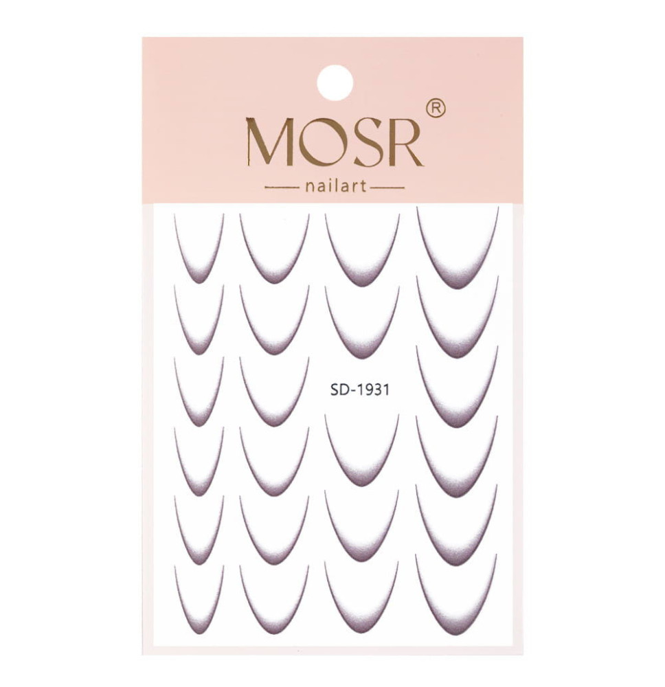 Gradientové francúzske samolepiace nálepky French Ombre SD-1931 (hnedé)