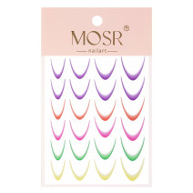 Gradientové francúzske nálepky na nechty French Ombre mix farieb