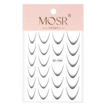 Gradientové francúzske nálepky na nechty French Ombre čierne SD-1934