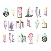 Vodonálepky s motívom pierok BN-2569