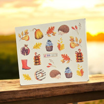 Vodonálepky na nechty jeseň BN-2372