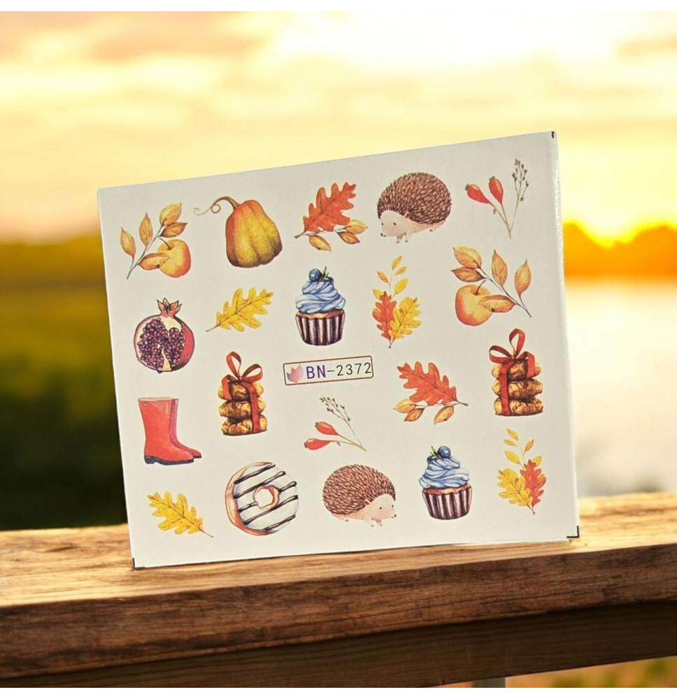 Vodonálepky na nechty jeseň BN-2372
