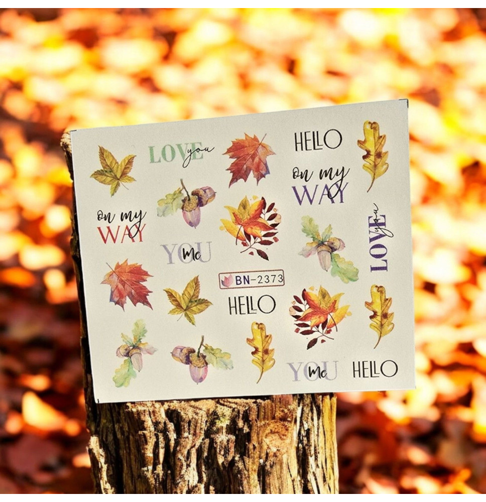 Vodonálepky na nechty jeseň BN-2373