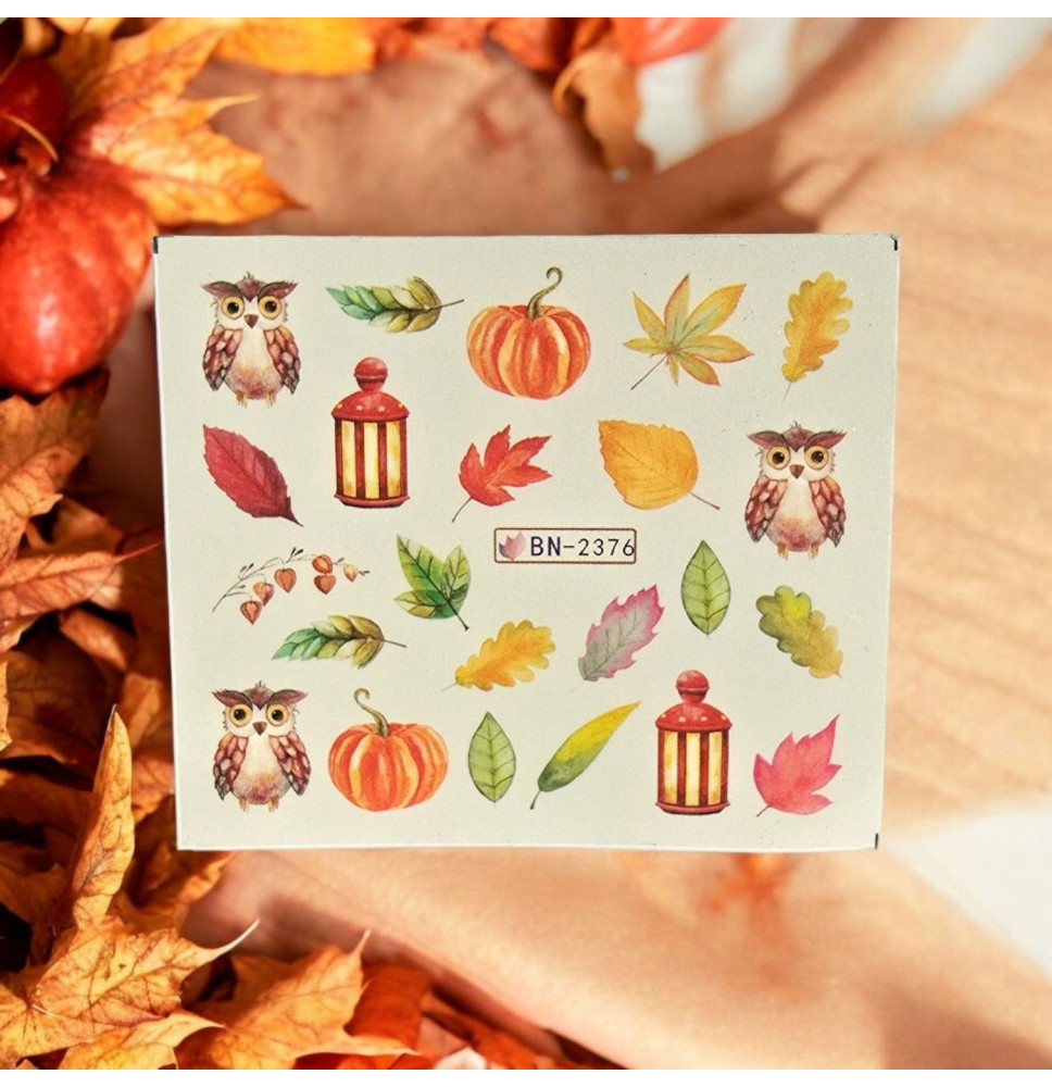 Vodonálepky na nechty jeseň BN-2376