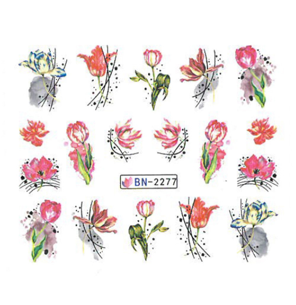 Vodolepka na nechty kvety BN-2277