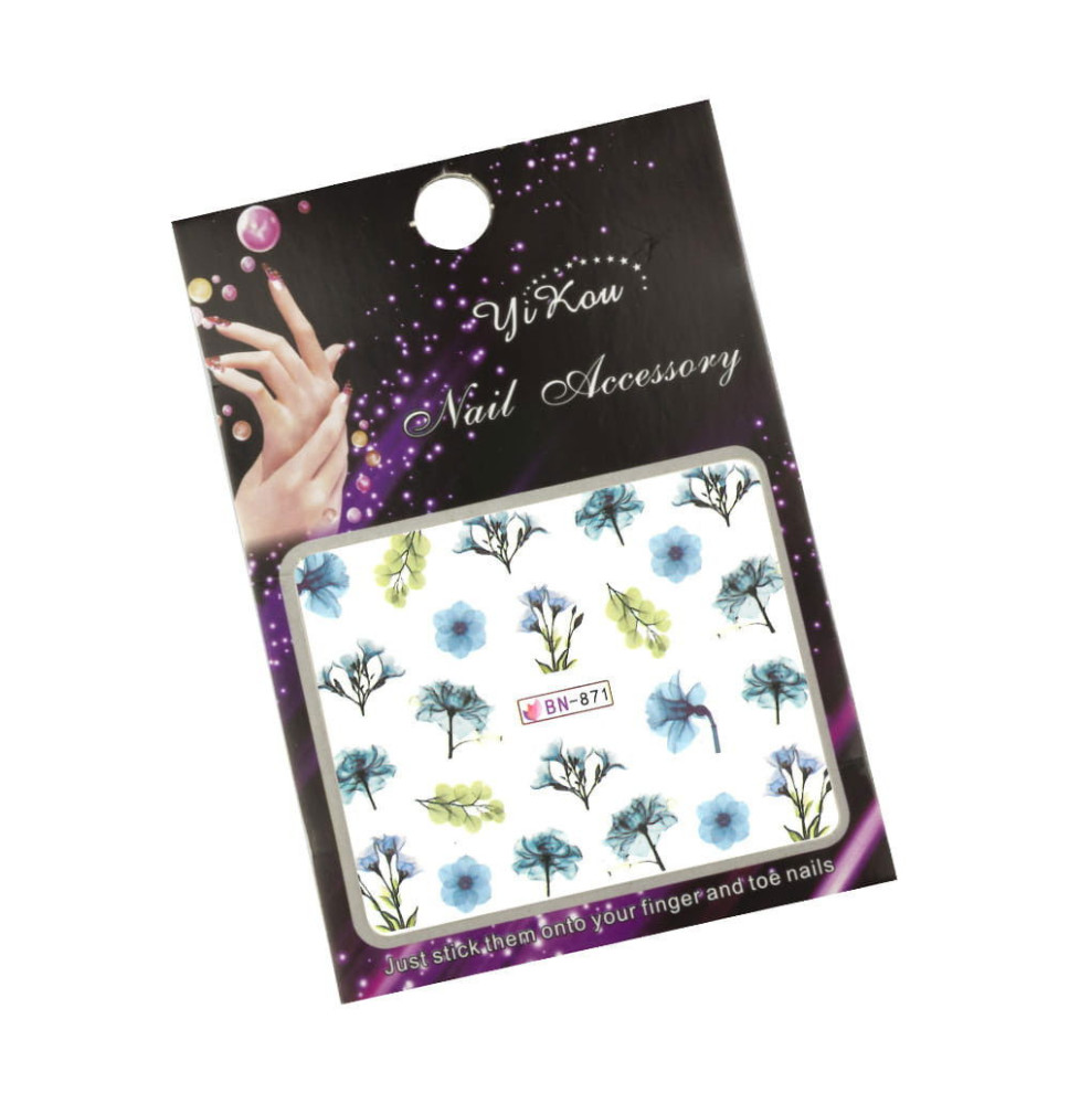 Vodolepka na nechty kvety BN-871