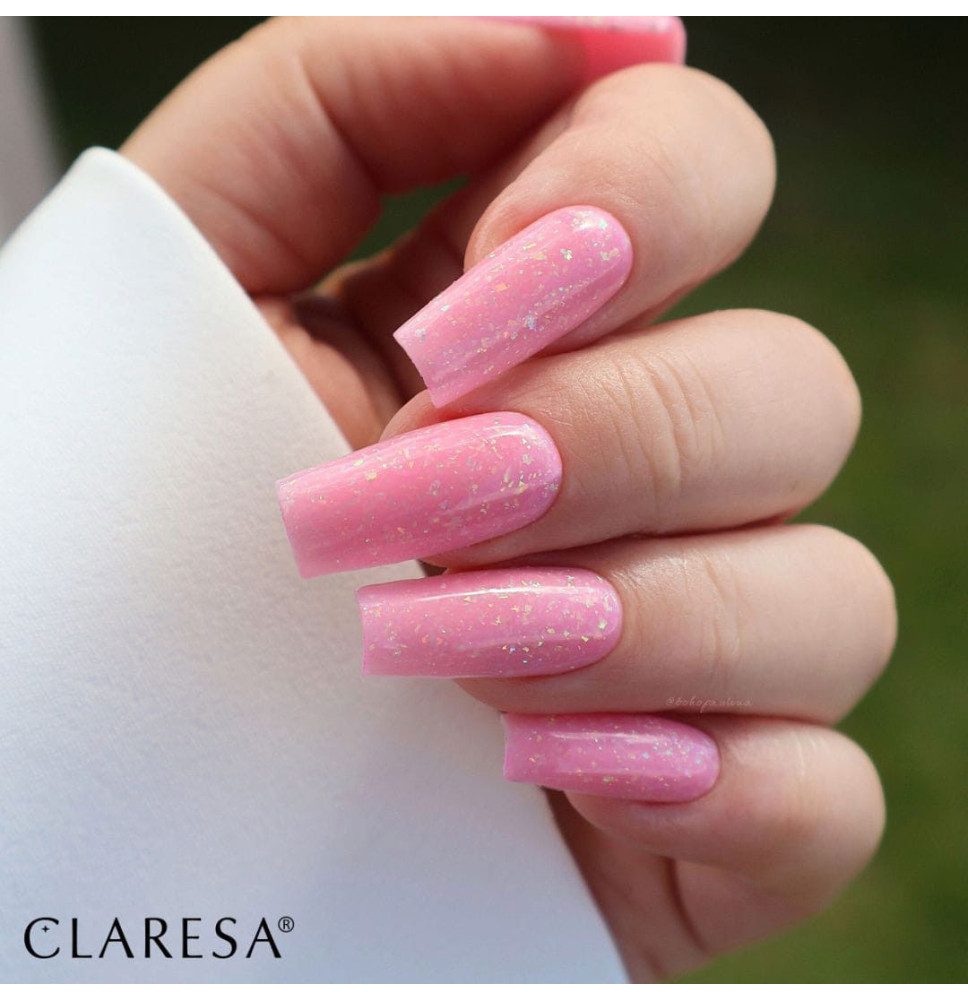 CLARESA STAVEBNÝ GÉL NA NECHTY SOFT&EASY GLIMMER PINK 90G