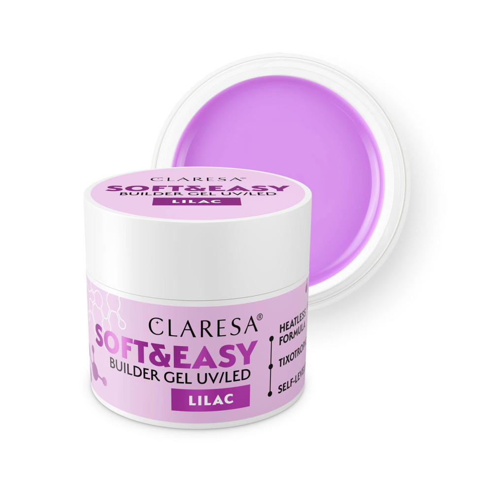 CLARESA STAVEBNÝ GÉL NA NECHTY SOFT&EASY LILAC 45G