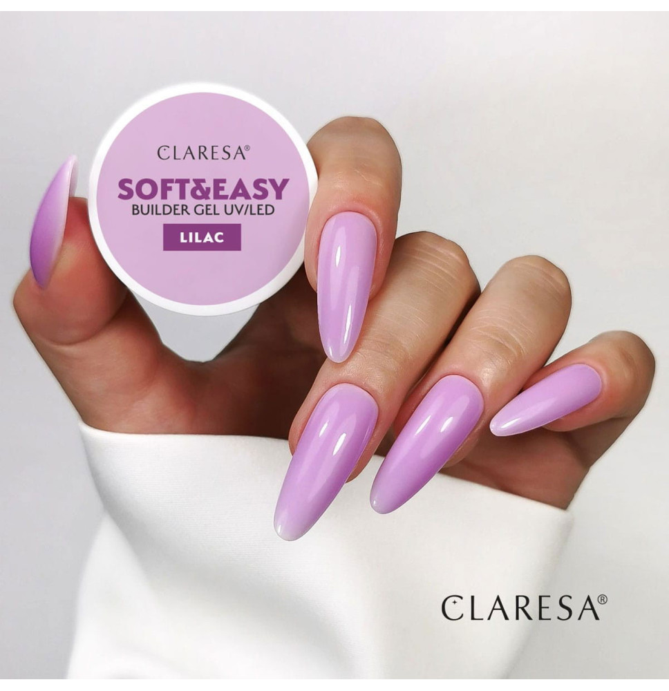CLARESA STAVEBNÝ GÉL NA NECHTY SOFT&EASY LILAC 12G