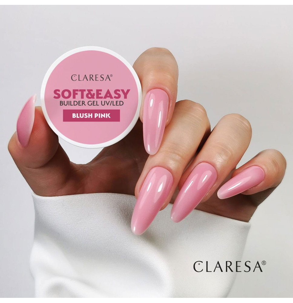 CLARESA STAVEBNÝ GÉL NA NECHTY SOFT&EASY BLUSH PINK 12G
