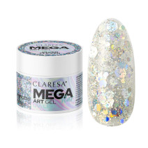 CLARESA Megastar nail art gél Silver Flicker 10g