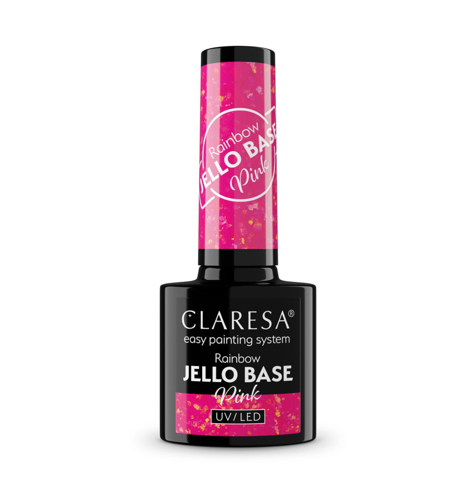 Gél lak CLARESA Rainbow JELLO base pink 5ml