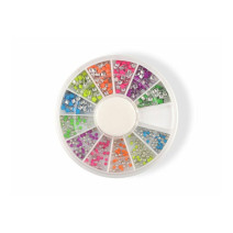 Sada ozdôb na nechty - neónové kolieska a štvorčeky