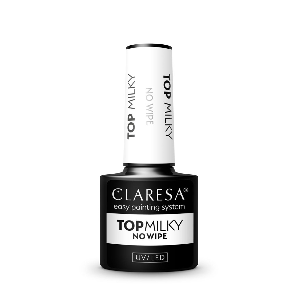 Gél lak CLARESA Top Milky No Wipe 5ml