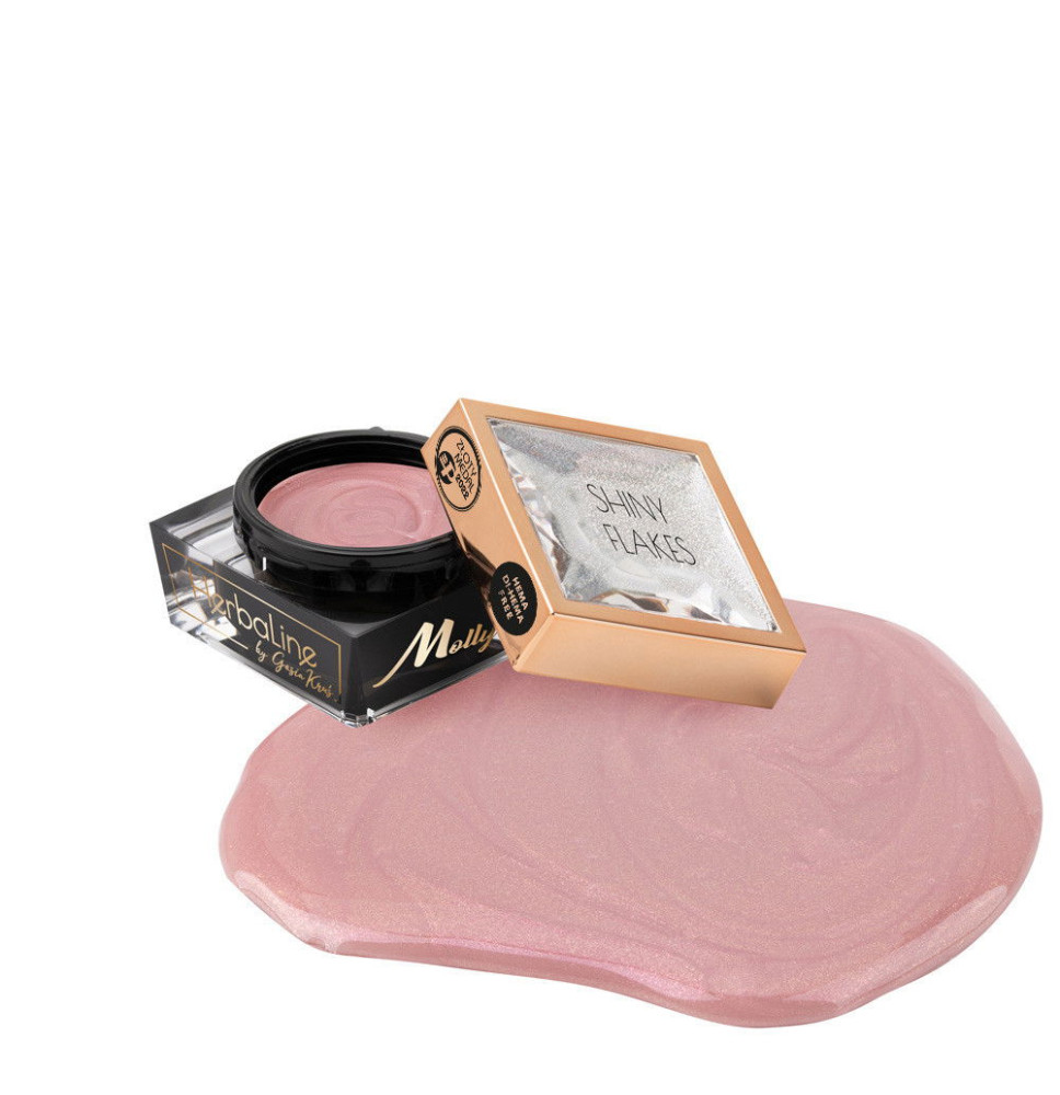 Molly Lac stavebný gél Shiny Flakes 15g - Hema/di-Hema free