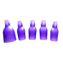 Klipsy na nechty na nohách - odstránenie gél laku, 5ks - fialové