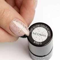Gél lak Neonail Top Glow Gold Flakes 7,2 ml