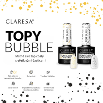 Gél lak CLARESA Top bubblegold mat no wipe 5g
