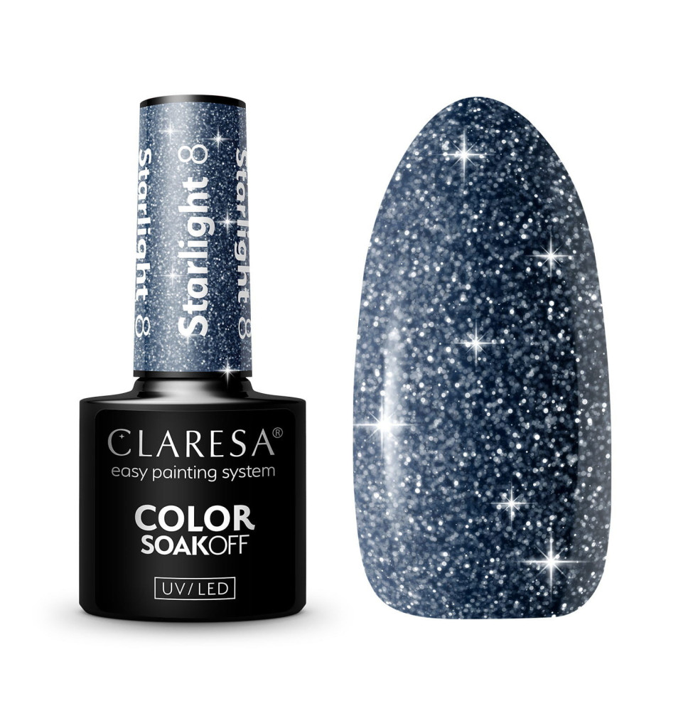Gél lak CLARESA Starlight 8 5ml