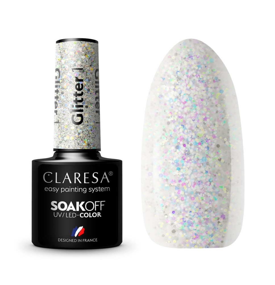 Gél lak CLARESA Glitter 1 5ml