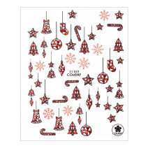 Nálepky na nechty vianočné CJ-023