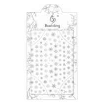 Nálepky na nechty vločky strieborné F282